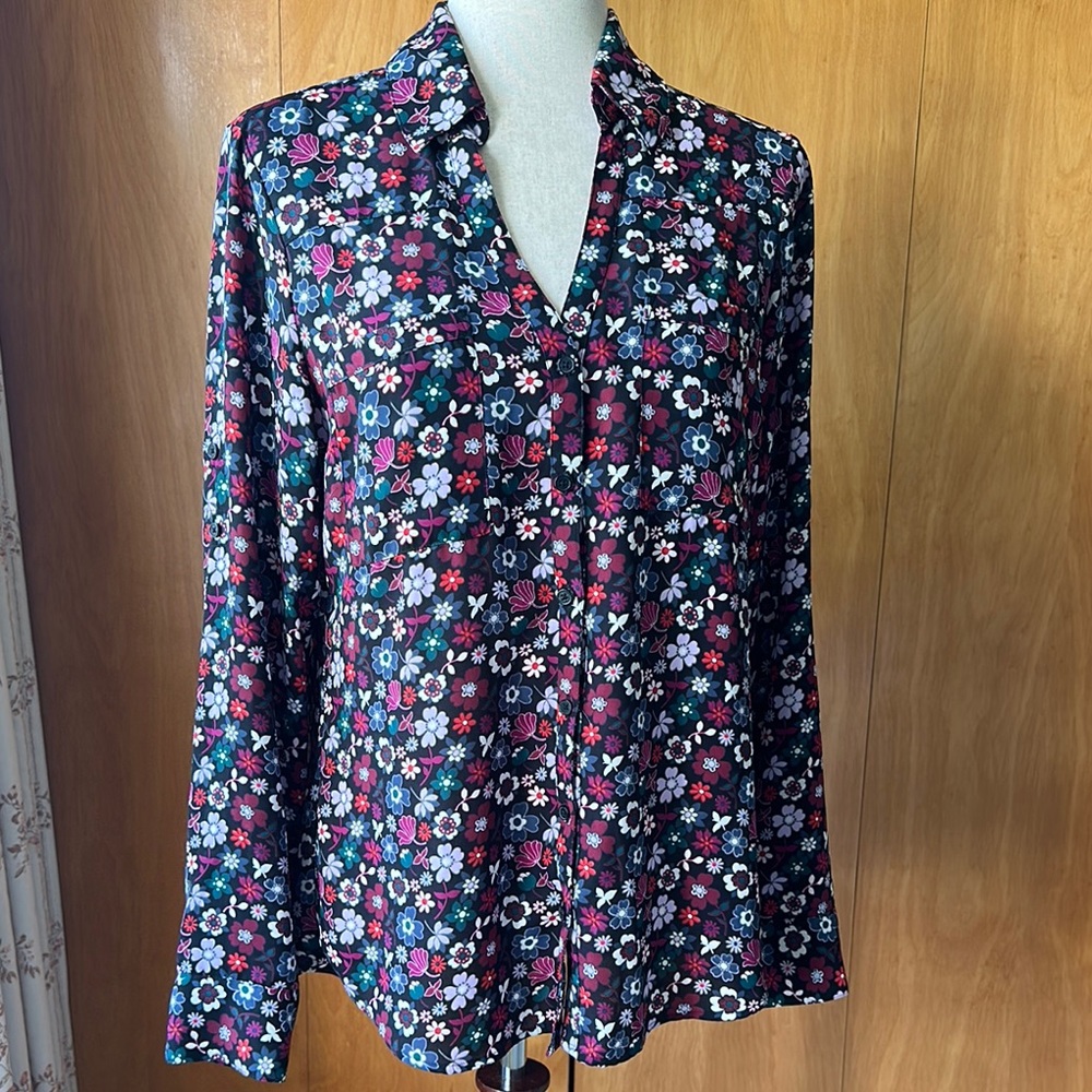 Express: Floral Women's Top - Multicolor (EUC)